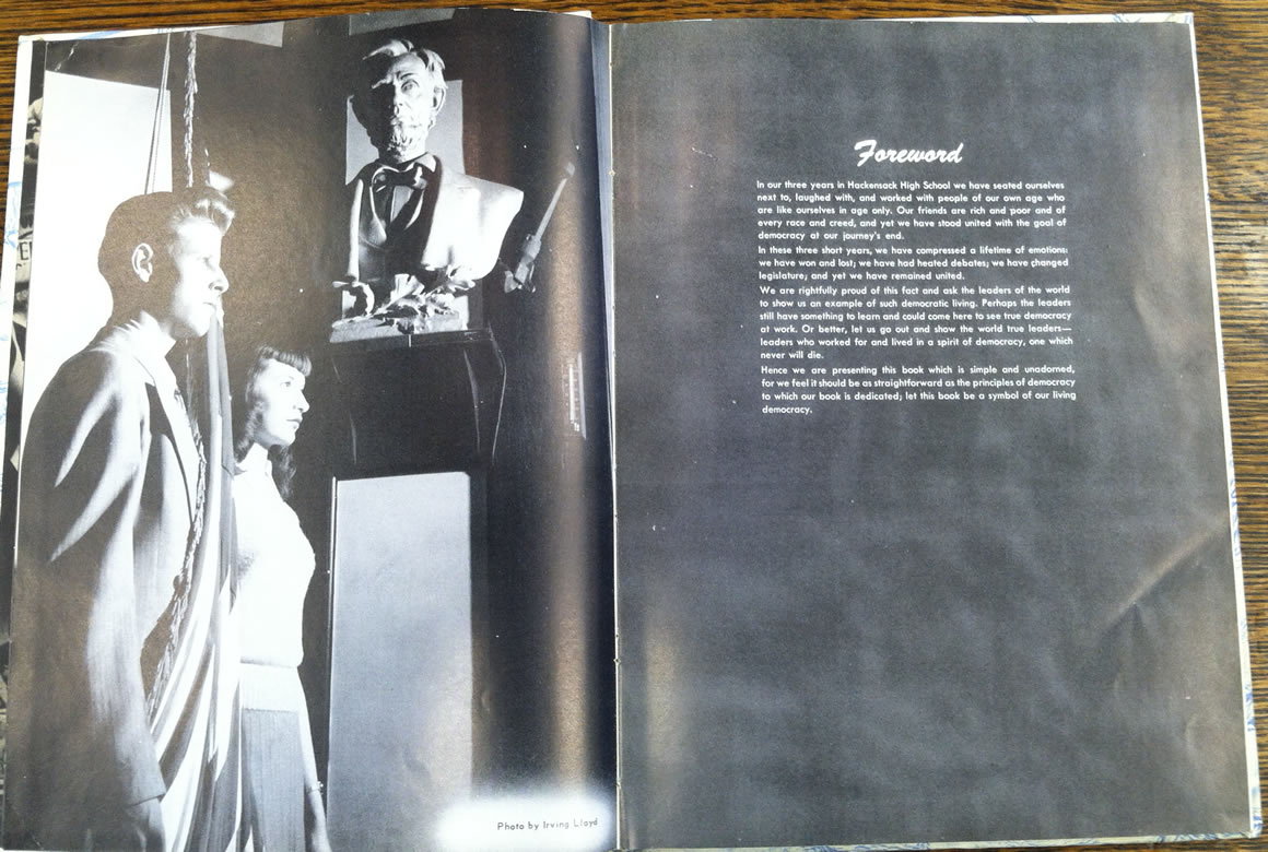 1952 HHS Yearbook Foreword